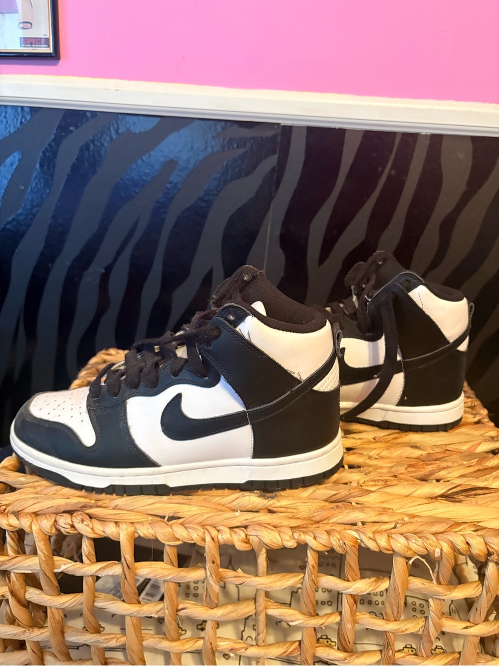 Nike Black and White High-Top Sneakers